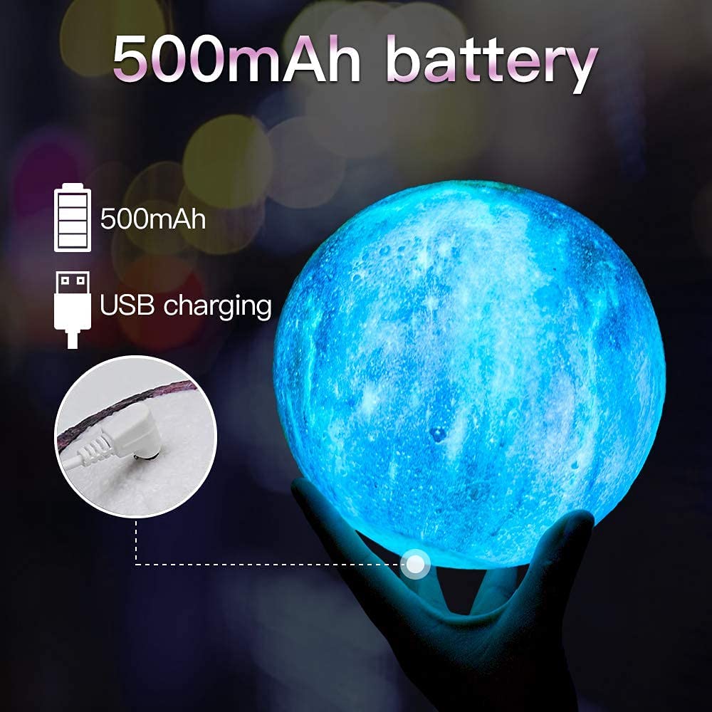 LED 3D Star Moon Light: 16-Color Galaxy Lamp