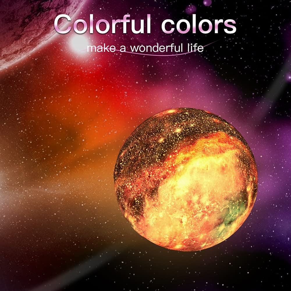 LED 3D Star Moon Light: 16-Color Galaxy Lamp